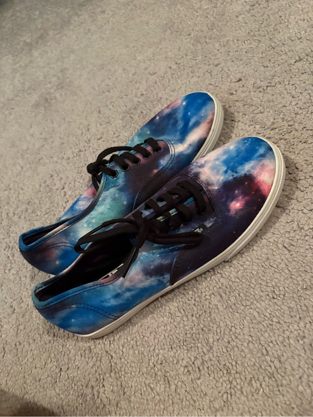 Galaxy Print Lace-Up vans - Blue/Purple